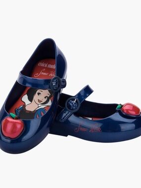 Mini Melissa Disney Snow White Navy Jelly Mary Jane Shoes Toddler Size:7